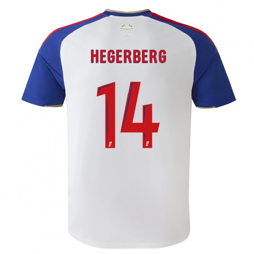 Danxen Børn Ada Hegerberg #14 Kongeblå Rød Hvid Hjemmebane Spillertrøjer 2026/27 Trøje T-Shirt
