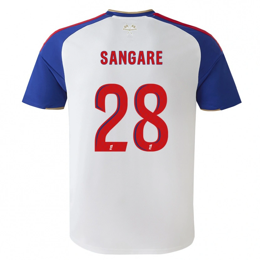 Danxen Børn Wassa Sangaré #28 Kongeblå Rød Hvid Hjemmebane Spillertrøjer 2026/27 Trøje T-Shirt