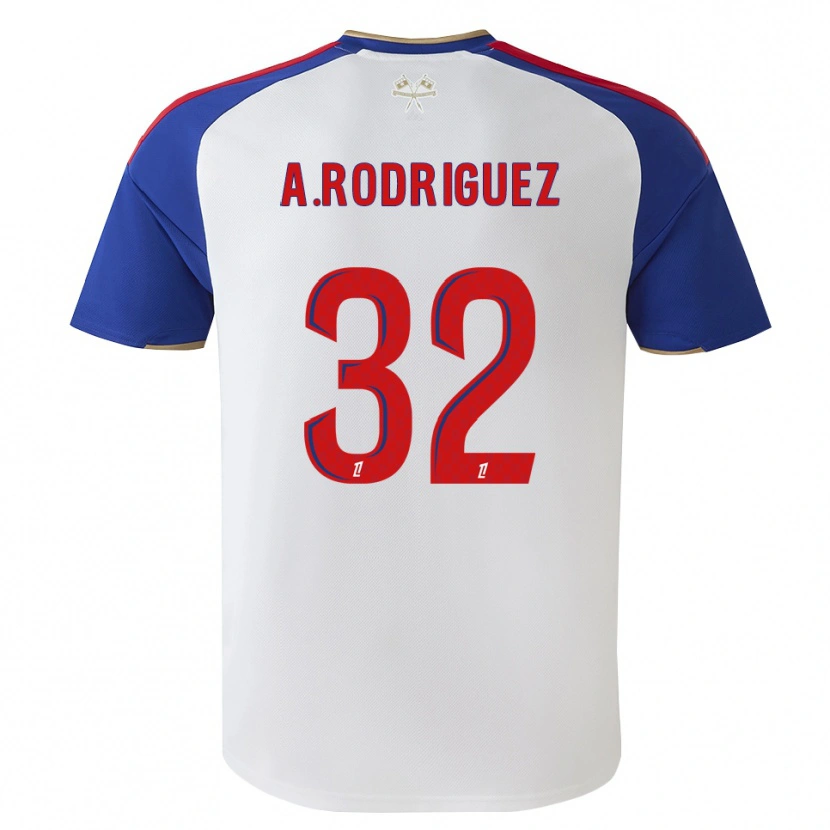 Danxen Børn Alejandro Gomes Rodríguez #32 Kongeblå Rød Hvid Hjemmebane Spillertrøjer 2026/27 Trøje T-Shirt