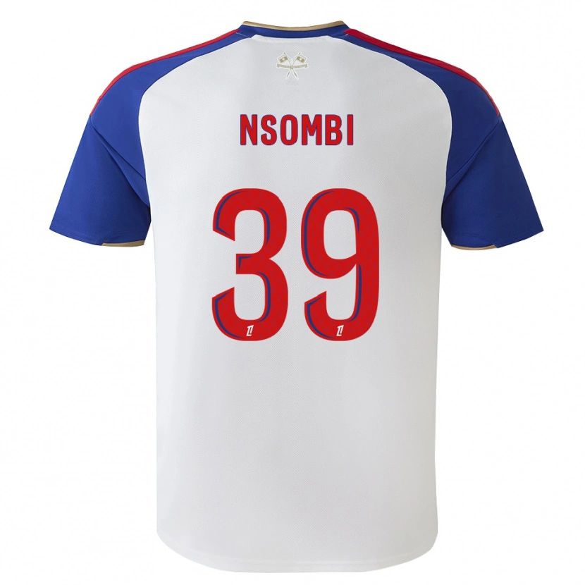 Danxen Børn Gael Nsombi #39 Kongeblå Rød Hvid Hjemmebane Spillertrøjer 2026/27 Trøje T-Shirt