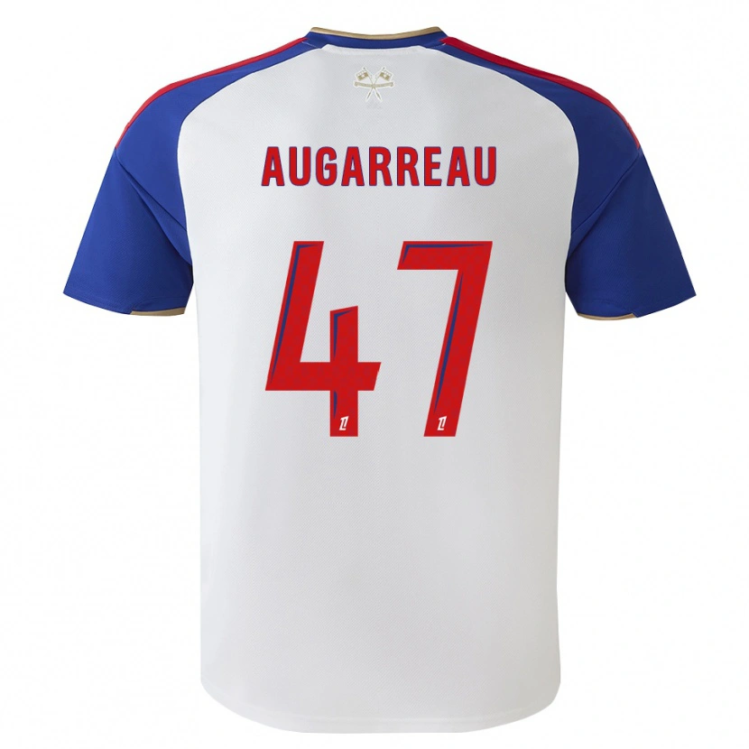 Danxen Børn Sofiane Augarreau #47 Kongeblå Rød Hvid Hjemmebane Spillertrøjer 2026/27 Trøje T-Shirt