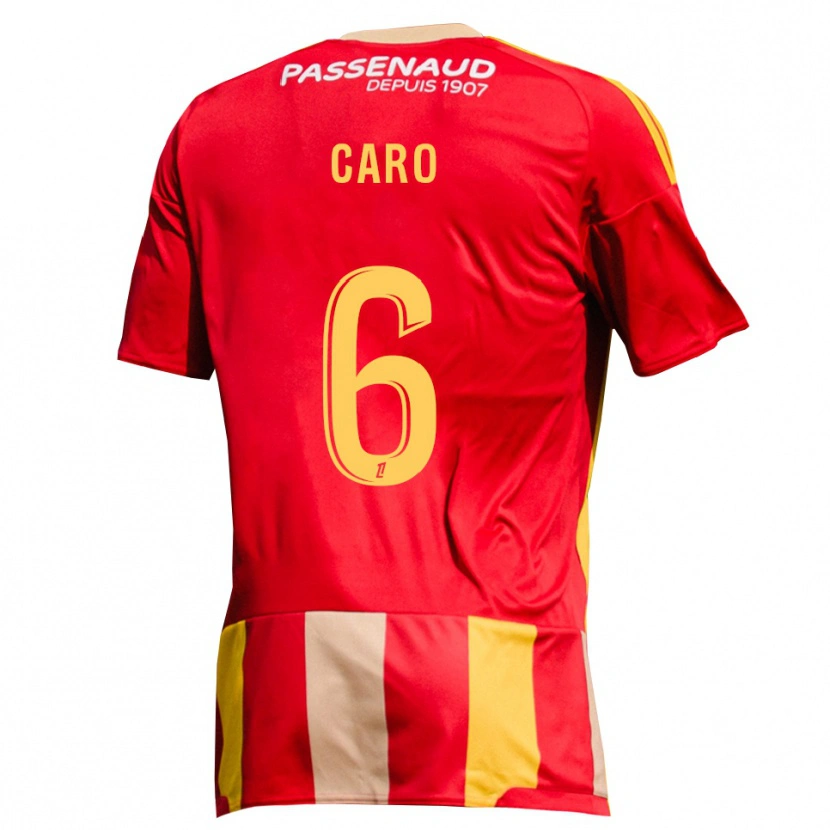 Danxen Børn Titouan Caro #6 Rød Gul Grøn Hjemmebane Spillertrøjer 2026/27 Trøje T-Shirt