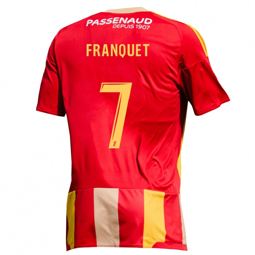 Danxen Børn Tayson Franquet #7 Rød Gul Grøn Hjemmebane Spillertrøjer 2026/27 Trøje T-Shirt