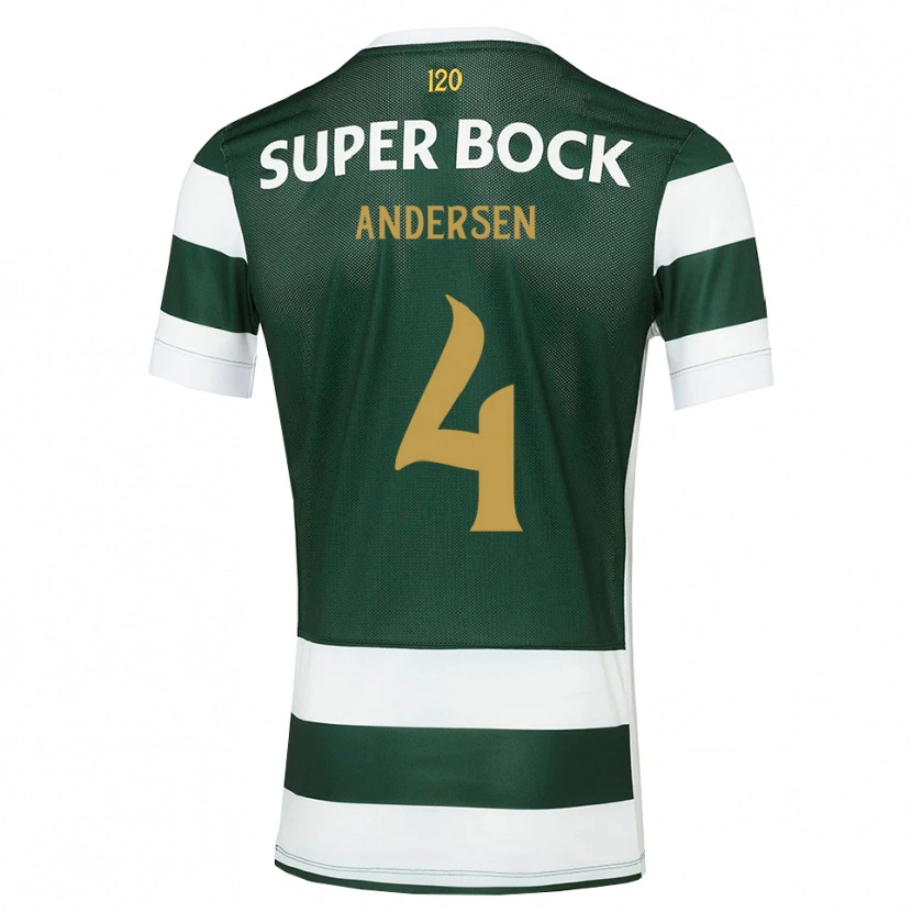 Danxen Børn Silas Andersen #4 Mørkskifergrå Hvid Hjemmebane Spillertrøjer 2026/27 Trøje T-Shirt