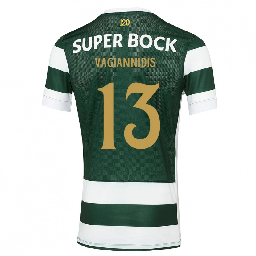 Danxen Børn Georgios Vagiannidis #13 Mørkskifergrå Hvid Hjemmebane Spillertrøjer 2026/27 Trøje T-Shirt