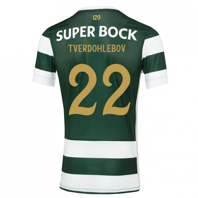 Danxen Børn Alex Tverdohlebov #22 Mørkskifergrå Hvid Hjemmebane Spillertrøjer 2026/27 Trøje T-Shirt