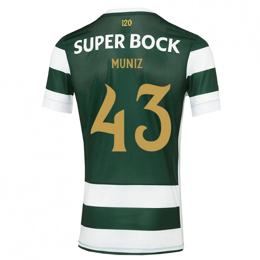 Danxen Børn João Muniz #43 Mørkskifergrå Hvid Hjemmebane Spillertrøjer 2026/27 Trøje T-Shirt