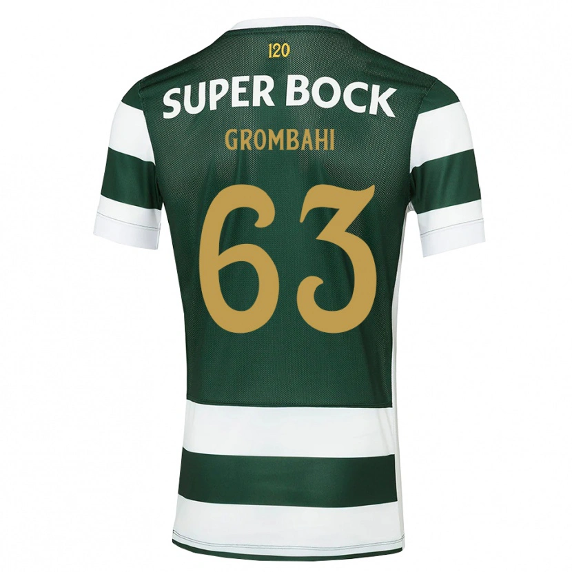 Danxen Børn Chris Grombahi #63 Mørkskifergrå Hvid Hjemmebane Spillertrøjer 2026/27 Trøje T-Shirt