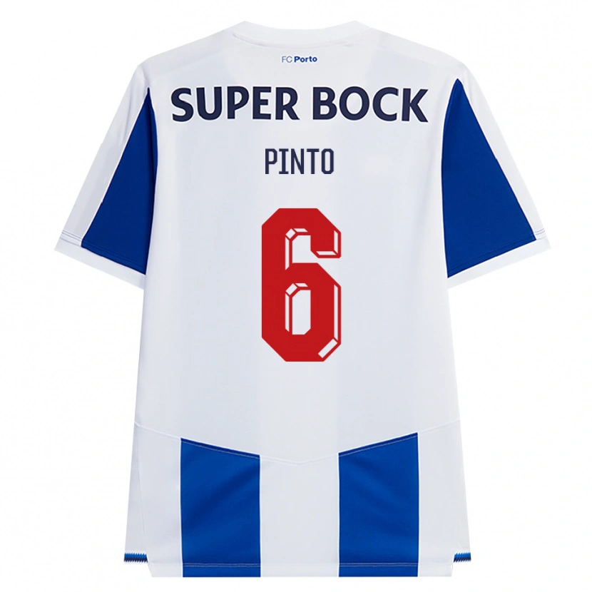 Danxen Børn Gonçalo Pinto #6 Blå Hvid Rød Hjemmebane Spillertrøjer 2026/27 Trøje T-Shirt