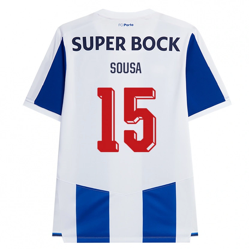 Danxen Børn Vasco Sousa #15 Blå Hvid Rød Hjemmebane Spillertrøjer 2026/27 Trøje T-Shirt
