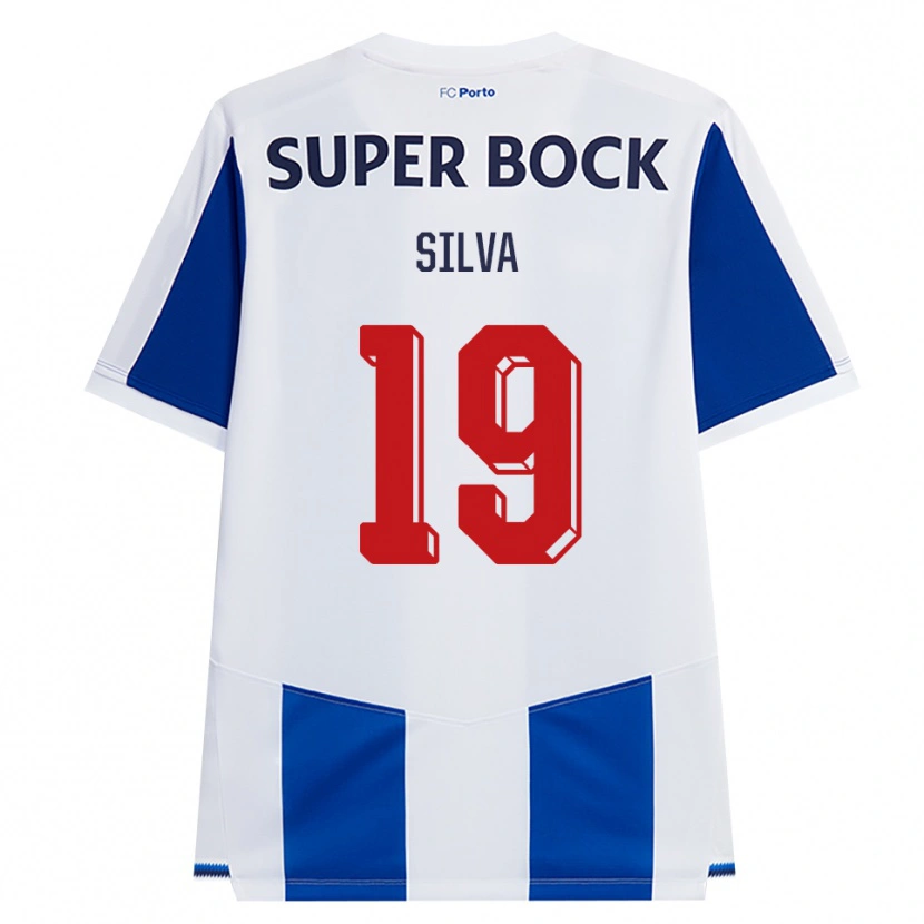 Danxen Børn André Silva #19 Blå Hvid Rød Hjemmebane Spillertrøjer 2026/27 Trøje T-Shirt
