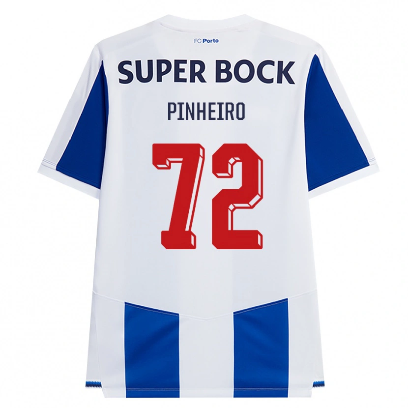 Danxen Børn Rodrigo Pinheiro #72 Blå Hvid Rød Hjemmebane Spillertrøjer 2026/27 Trøje T-Shirt