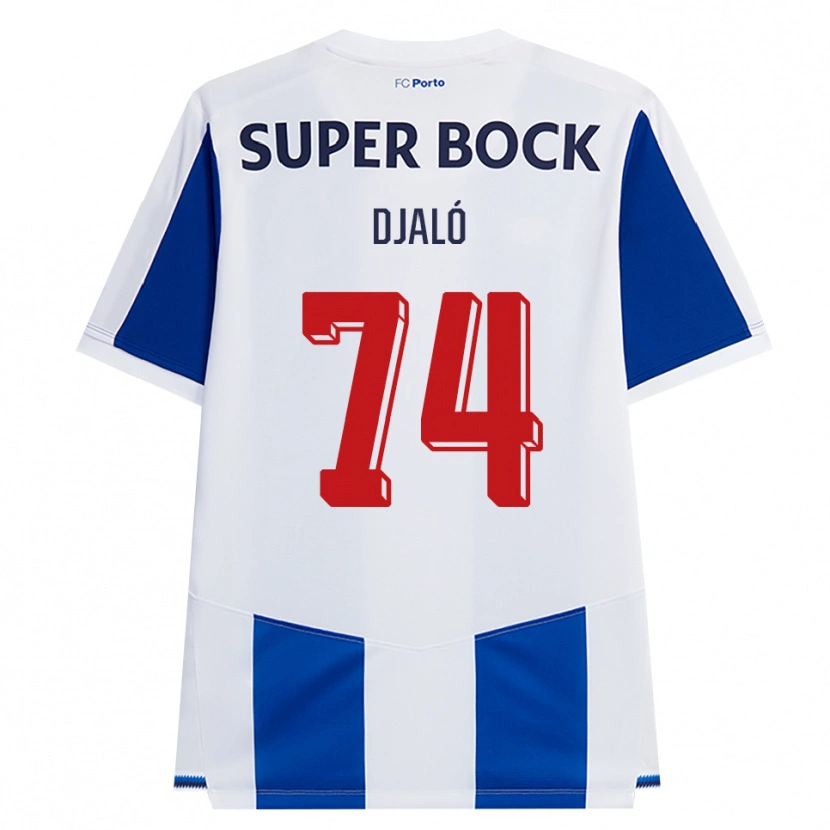 Danxen Børn Ussumane Djaló #74 Blå Hvid Rød Hjemmebane Spillertrøjer 2026/27 Trøje T-Shirt