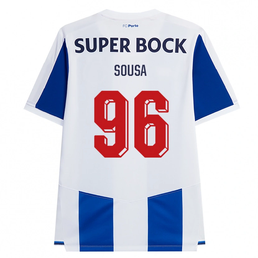 Danxen Børn Filipe Sousa #96 Blå Hvid Rød Hjemmebane Spillertrøjer 2026/27 Trøje T-Shirt