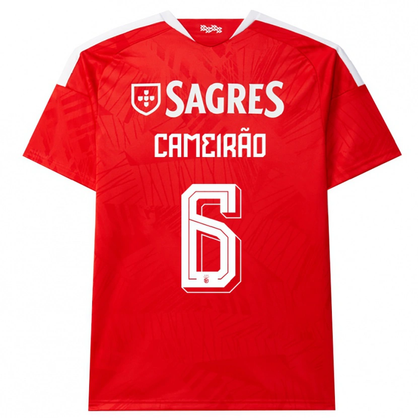Danxen Børn Beatriz Cameirão #6 Rød Hvid Gul Hjemmebane Spillertrøjer 2026/27 Trøje T-Shirt
