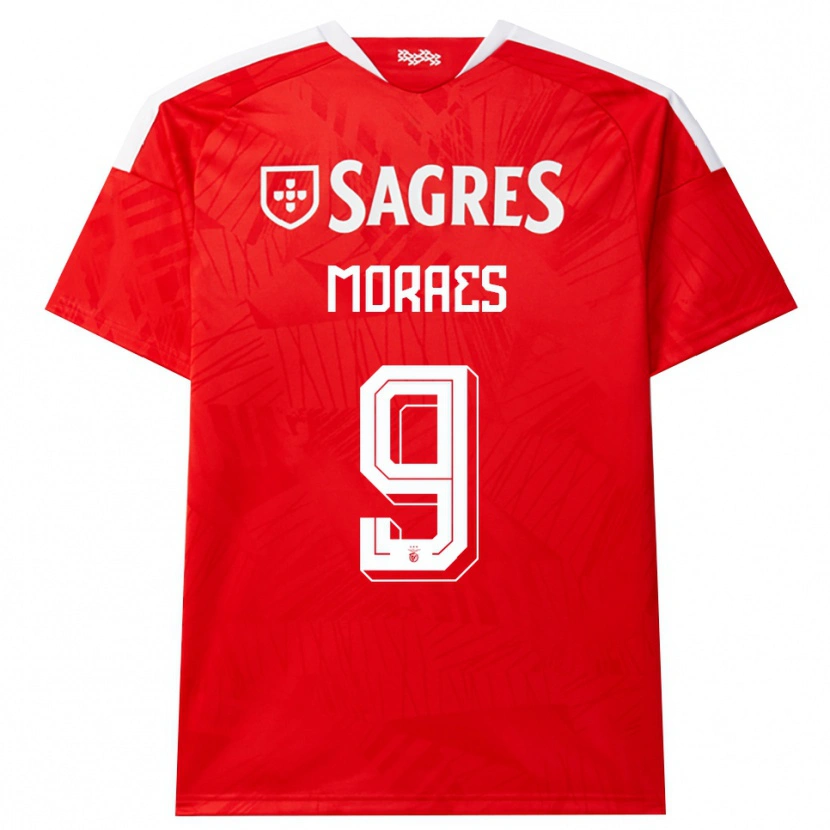 Danxen Børn Luca Moraes #9 Rød Hvid Gul Hjemmebane Spillertrøjer 2026/27 Trøje T-Shirt