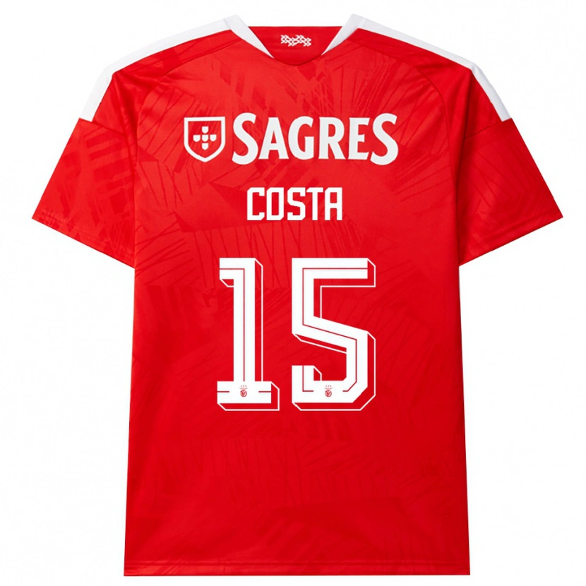 Danxen Børn Carole Costa #15 Rød Hvid Gul Hjemmebane Spillertrøjer 2026/27 Trøje T-Shirt