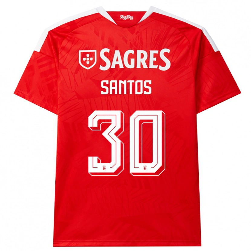 Danxen Børn Daniela Santos #30 Rød Hvid Gul Hjemmebane Spillertrøjer 2026/27 Trøje T-Shirt