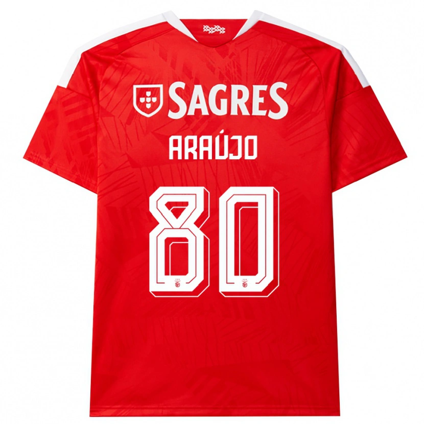 Danxen Børn Laís Araújo #80 Rød Hvid Gul Hjemmebane Spillertrøjer 2026/27 Trøje T-Shirt