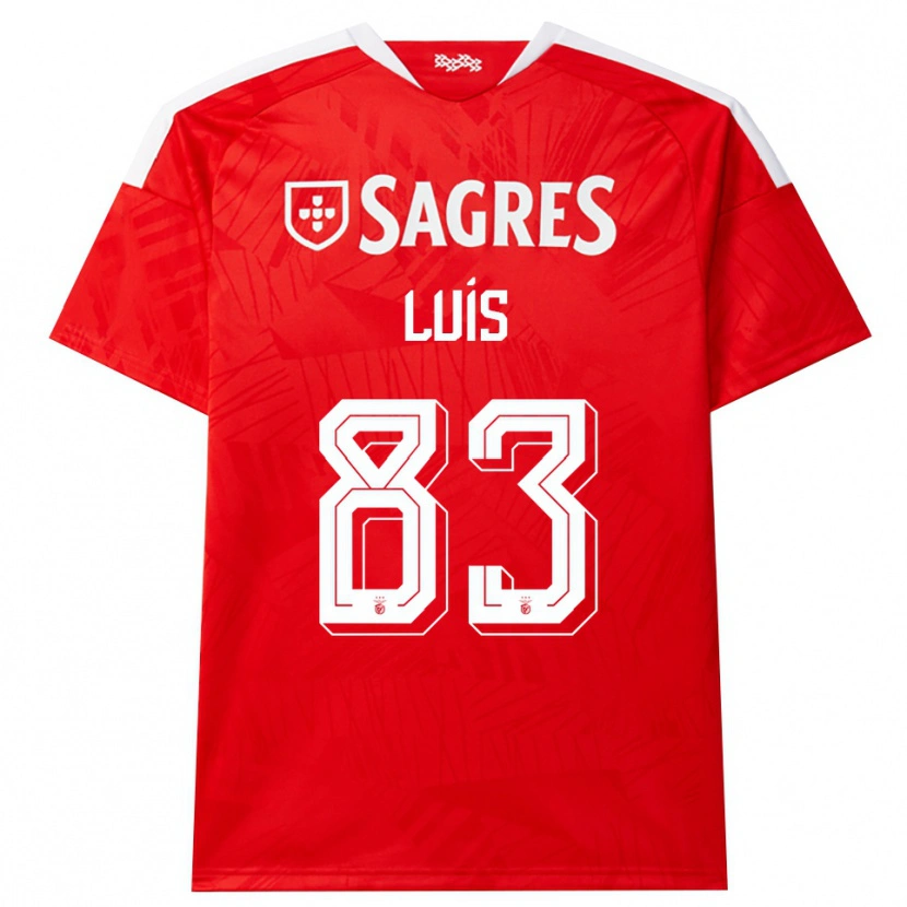 Danxen Børn Rafael Luís #83 Rød Hvid Gul Hjemmebane Spillertrøjer 2026/27 Trøje T-Shirt