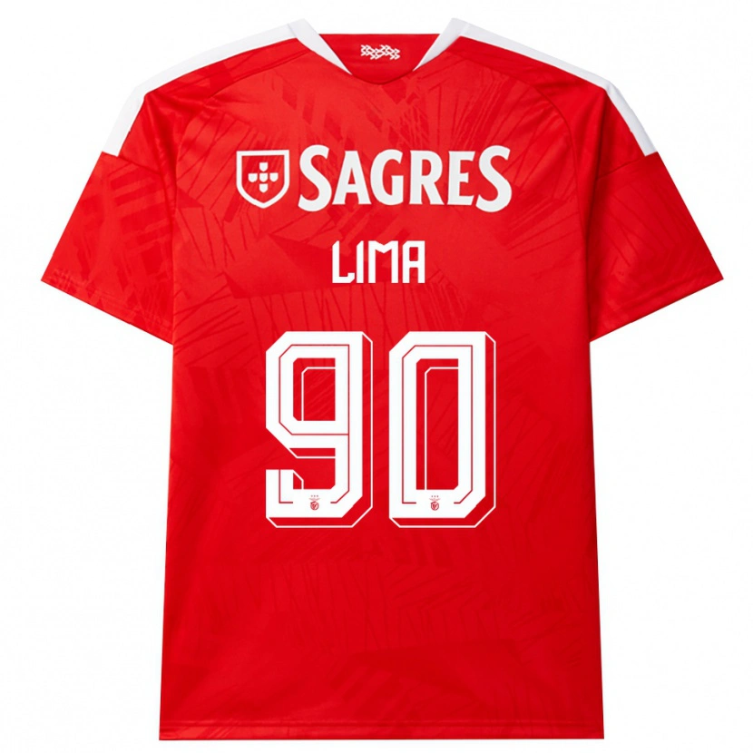 Danxen Børn Ivan Lima #90 Rød Hvid Gul Hjemmebane Spillertrøjer 2026/27 Trøje T-Shirt