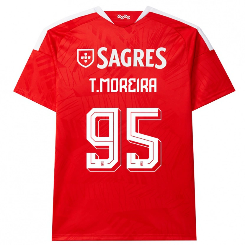 Danxen Børn Tomás Cruz #95 Rød Hvid Gul Hjemmebane Spillertrøjer 2026/27 Trøje T-Shirt