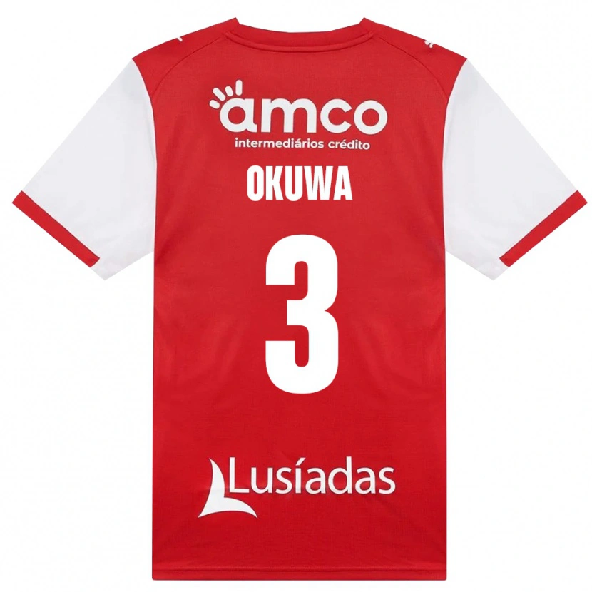 Danxen Børn Temi Okuwa #3 Hvid Rød Sort Hjemmebane Spillertrøjer 2026/27 Trøje T-Shirt