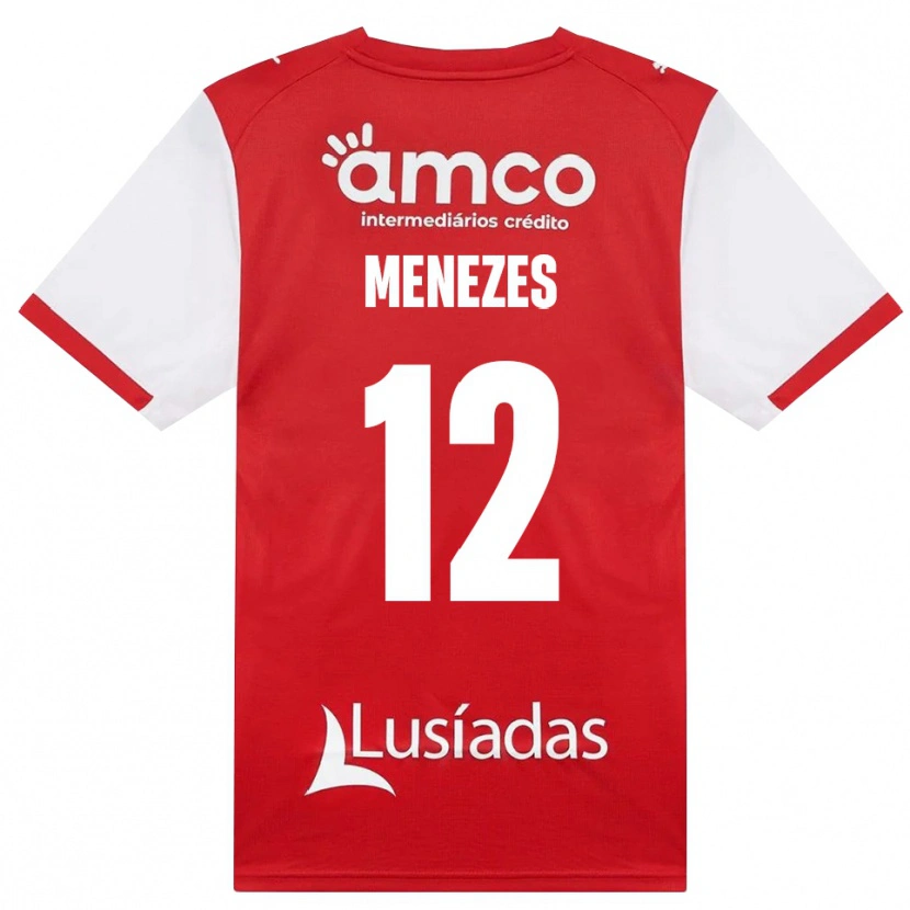 Danxen Børn Gabriel Menezes #12 Hvid Rød Sort Hjemmebane Spillertrøjer 2026/27 Trøje T-Shirt