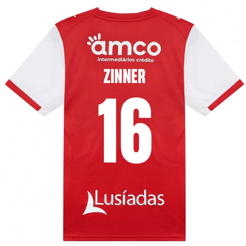 Danxen Børn Silvio Zinner #16 Hvid Rød Sort Hjemmebane Spillertrøjer 2026/27 Trøje T-Shirt