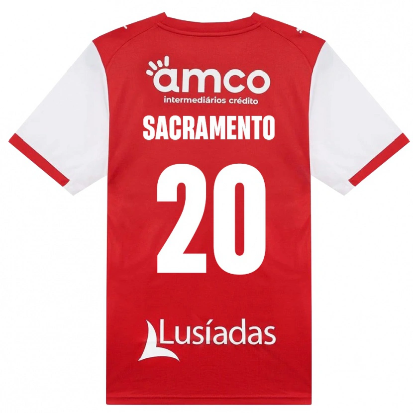 Danxen Børn Medgilson Sacramento #20 Hvid Rød Sort Hjemmebane Spillertrøjer 2026/27 Trøje T-Shirt