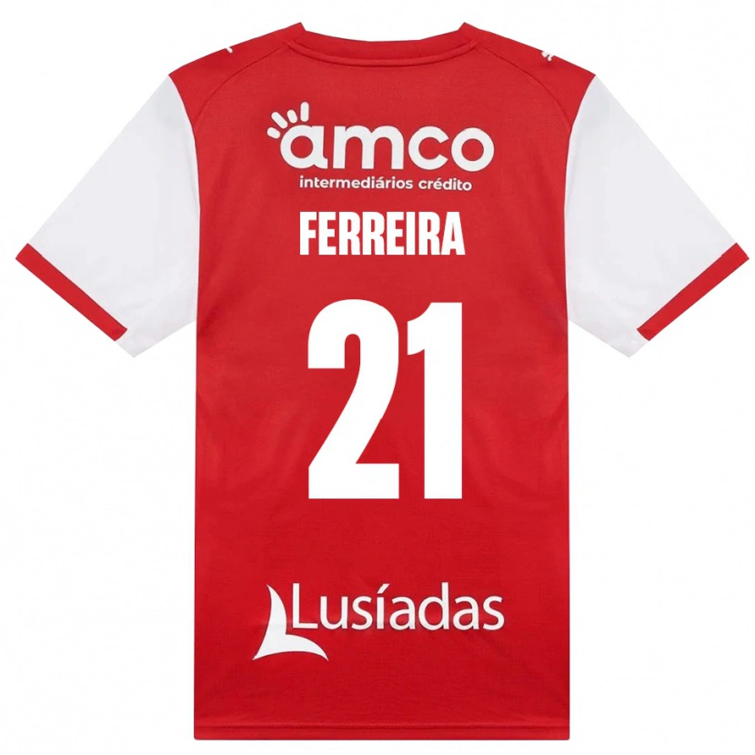Danxen Børn Ana Carolina Ferreira #21 Hvid Rød Sort Hjemmebane Spillertrøjer 2026/27 Trøje T-Shirt