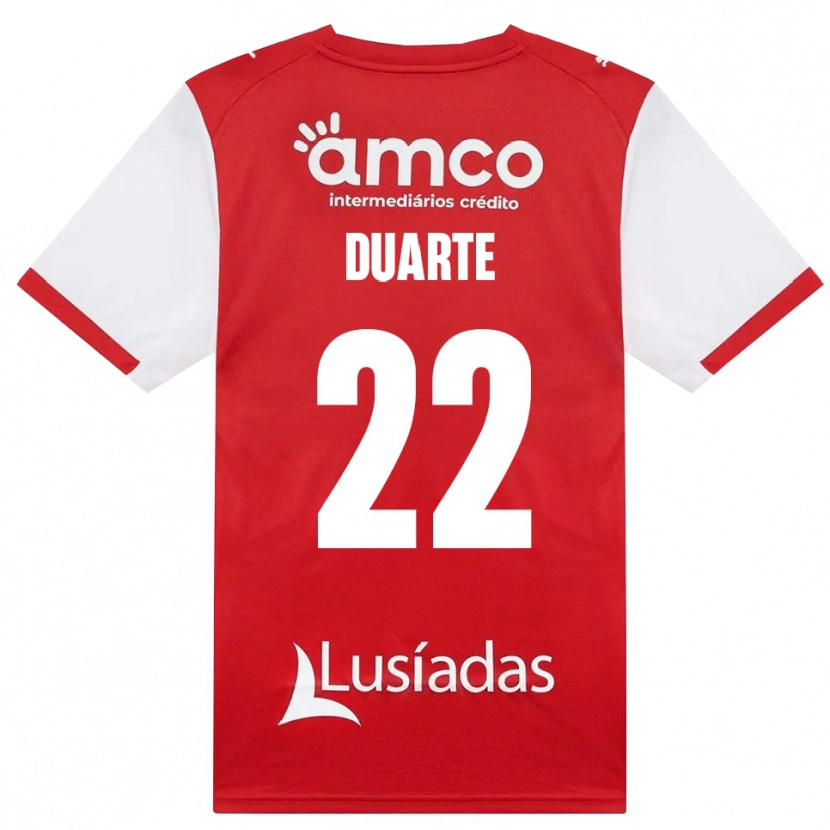 Danxen Børn Vânia Duarte #22 Hvid Rød Sort Hjemmebane Spillertrøjer 2026/27 Trøje T-Shirt