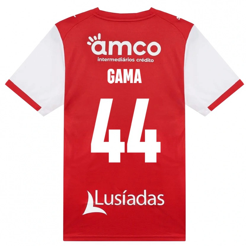 Danxen Børn Dinis Gama #44 Hvid Rød Sort Hjemmebane Spillertrøjer 2026/27 Trøje T-Shirt