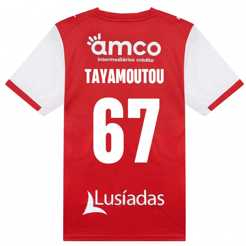 Danxen Børn Enzo Tayamoutou #67 Hvid Rød Sort Hjemmebane Spillertrøjer 2026/27 Trøje T-Shirt