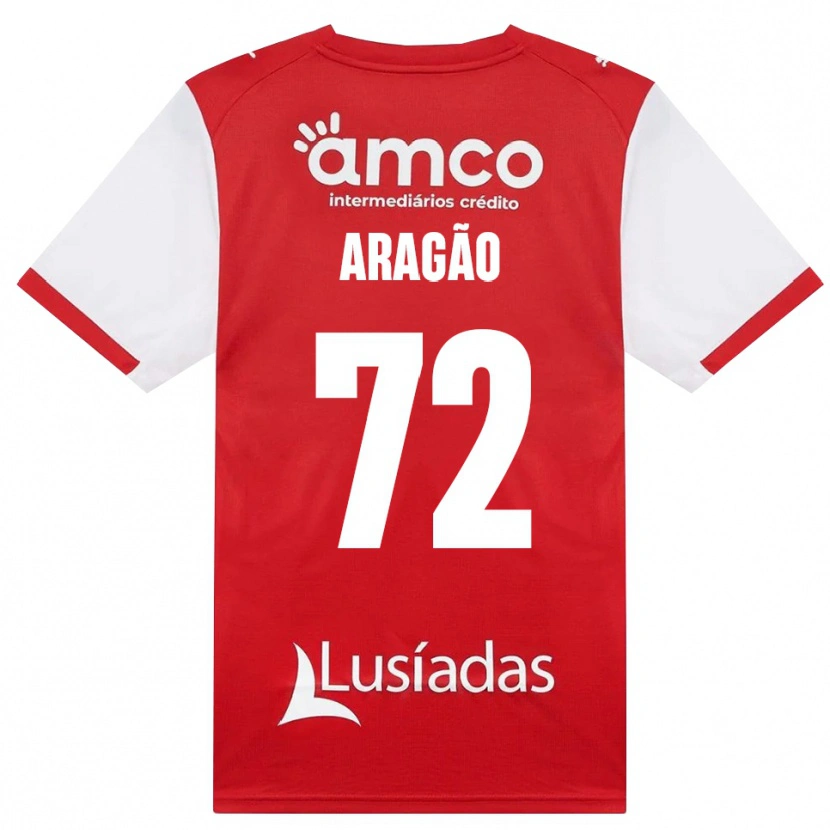 Danxen Børn João Aragão #72 Hvid Rød Sort Hjemmebane Spillertrøjer 2026/27 Trøje T-Shirt