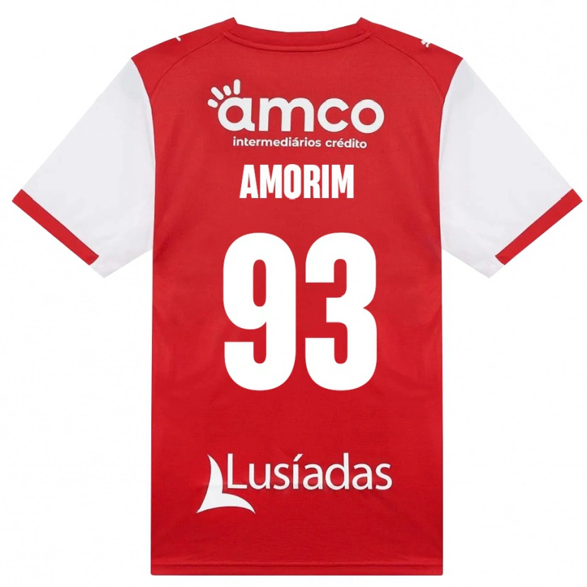 Danxen Børn Renato Amorim #93 Hvid Rød Sort Hjemmebane Spillertrøjer 2026/27 Trøje T-Shirt