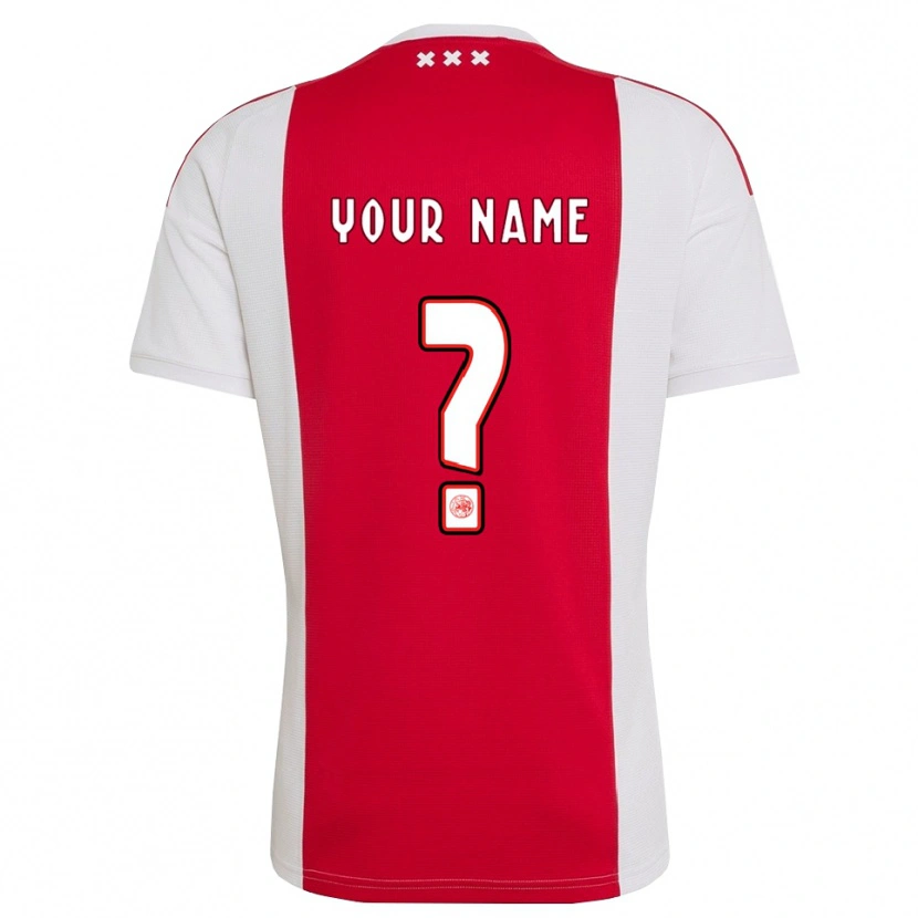 Danxen Børn Dit Navn #0 Rød Hvid Gul Hjemmebane Spillertrøjer 2026/27 Trøje T-Shirt