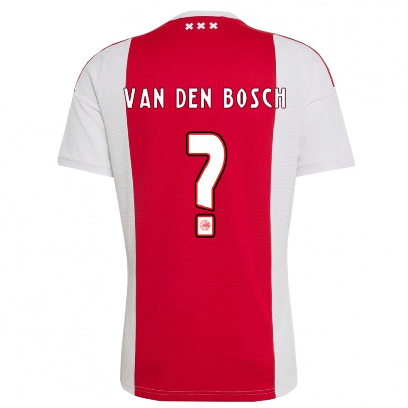 Danxen Børn Frederico Van Den Bosch #0 Rød Hvid Gul Hjemmebane Spillertrøjer 2026/27 Trøje T-Shirt