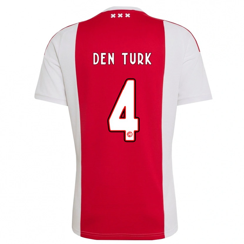 Danxen Børn Deau Den Turk #4 Rød Hvid Gul Hjemmebane Spillertrøjer 2026/27 Trøje T-Shirt