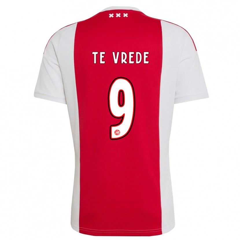 Danxen Børn Mitchell Te Vrede #9 Rød Hvid Gul Hjemmebane Spillertrøjer 2026/27 Trøje T-Shirt