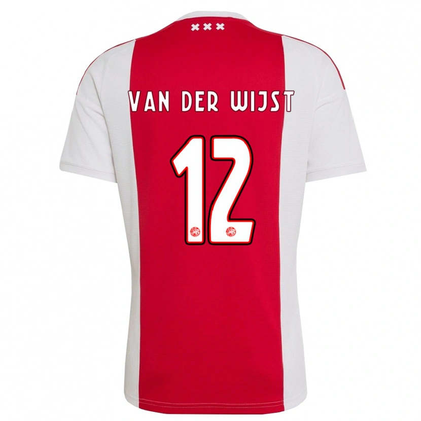 Danxen Børn Giovanni Van Der Wijst #12 Rød Hvid Gul Hjemmebane Spillertrøjer 2026/27 Trøje T-Shirt