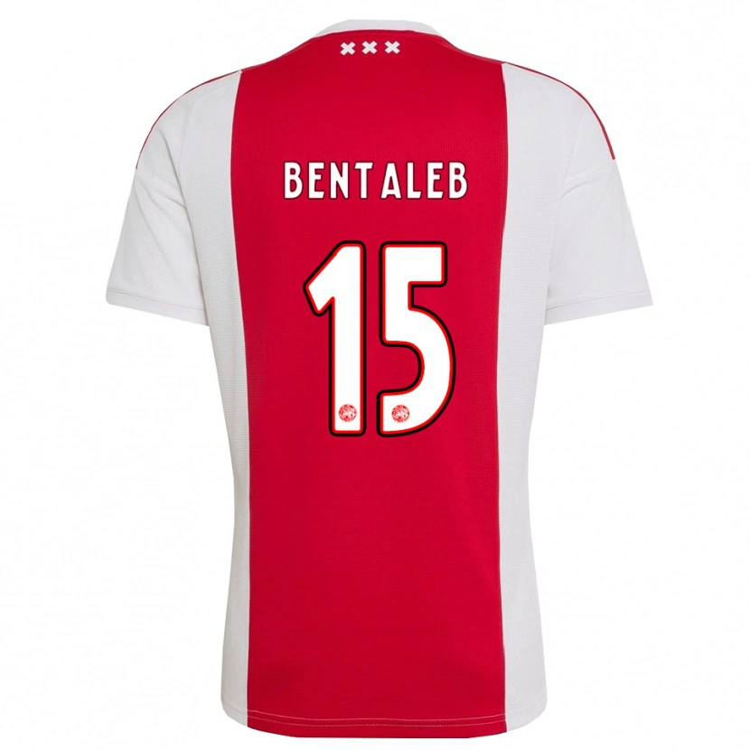 Danxen Børn Marouane Bentaleb #15 Rød Hvid Gul Hjemmebane Spillertrøjer 2026/27 Trøje T-Shirt
