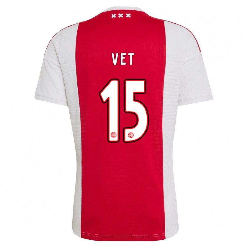 Danxen Børn Javier Vet #15 Rød Hvid Gul Hjemmebane Spillertrøjer 2026/27 Trøje T-Shirt