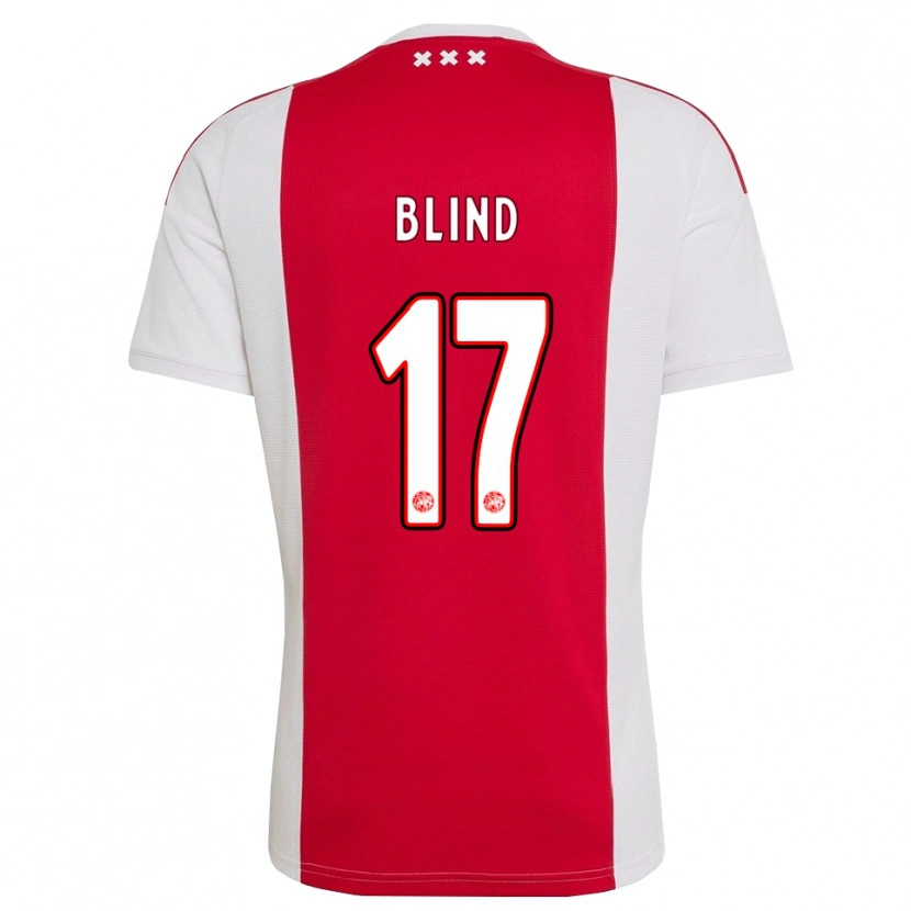 Danxen Børn Daley Blind #17 Rød Hvid Gul Hjemmebane Spillertrøjer 2026/27 Trøje T-Shirt