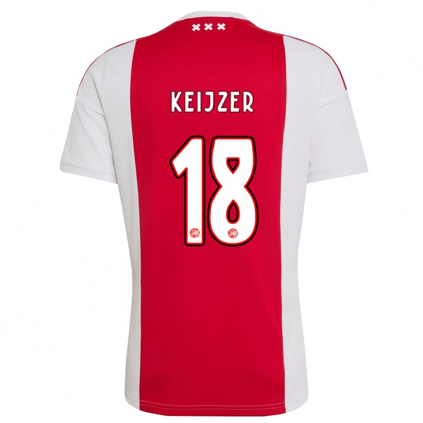 Danxen Børn Milicia Keijzer #18 Rød Hvid Gul Hjemmebane Spillertrøjer 2026/27 Trøje T-Shirt