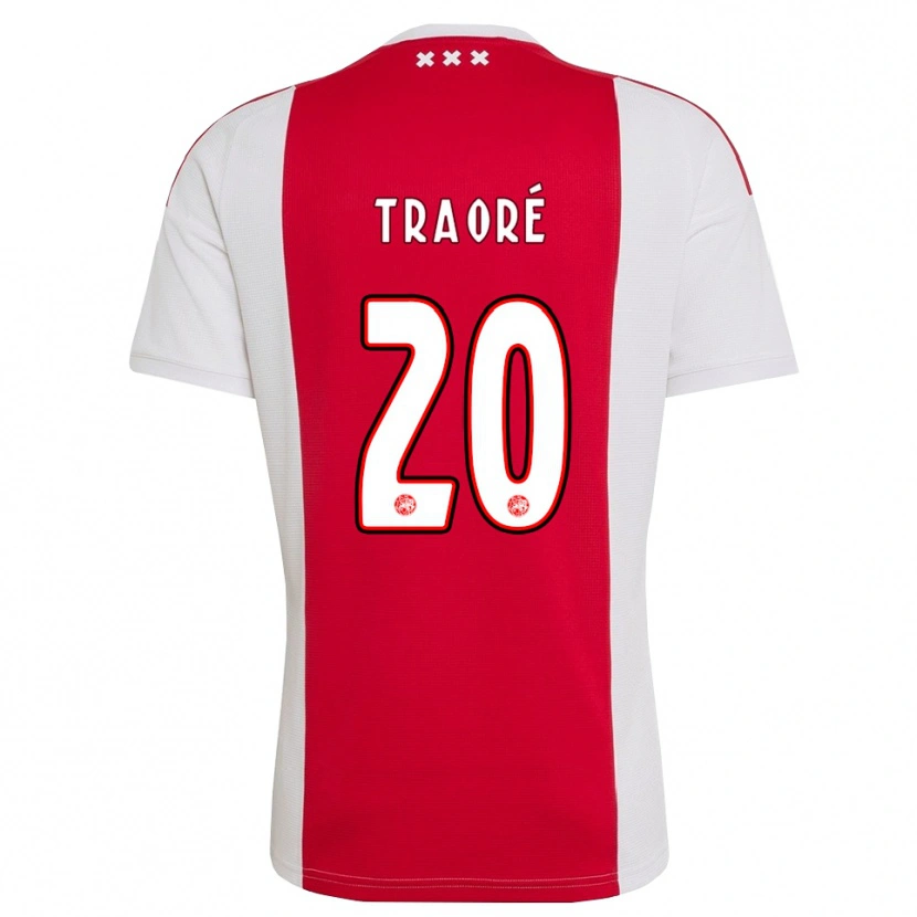 Danxen Børn Bertrand Traore #20 Rød Hvid Gul Hjemmebane Spillertrøjer 2026/27 Trøje T-Shirt