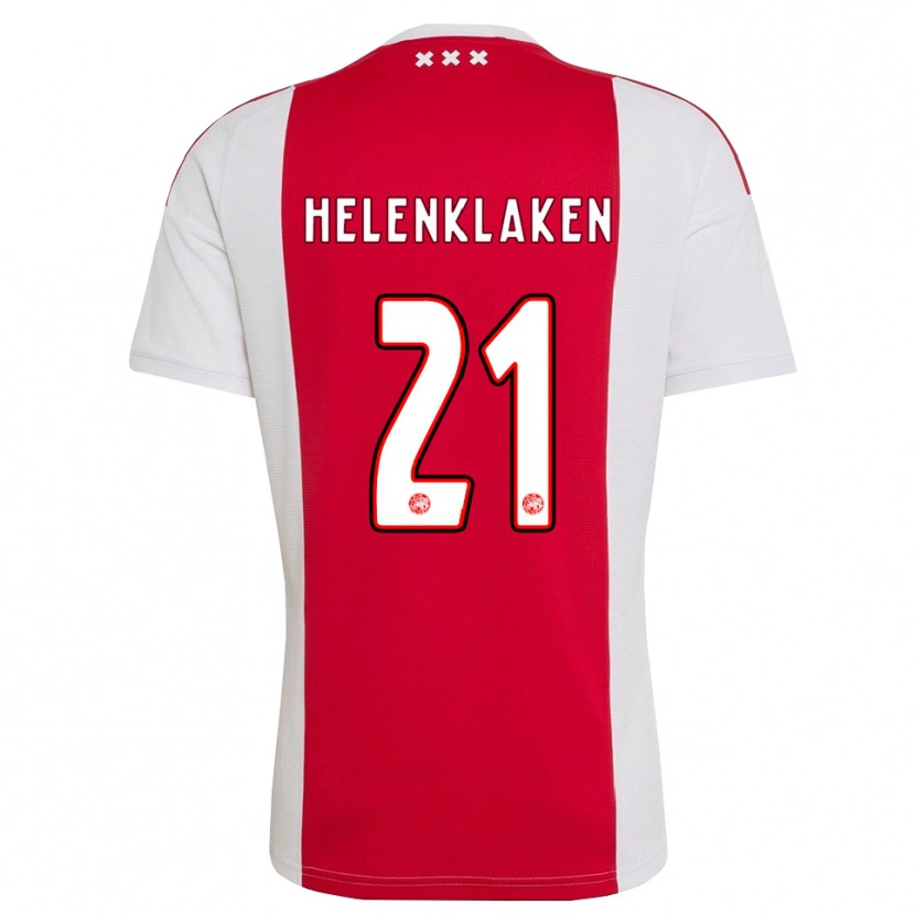 Danxen Børn Sjors Helenklaken #21 Rød Hvid Gul Hjemmebane Spillertrøjer 2026/27 Trøje T-Shirt