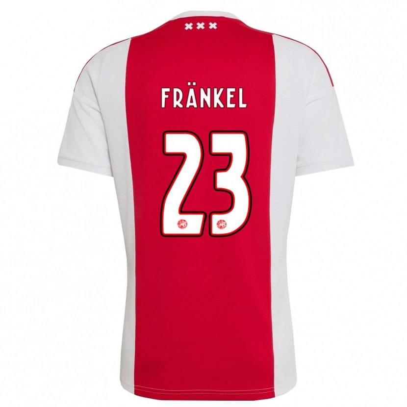 Danxen Børn Leroy Fränkel #23 Rød Hvid Gul Hjemmebane Spillertrøjer 2026/27 Trøje T-Shirt