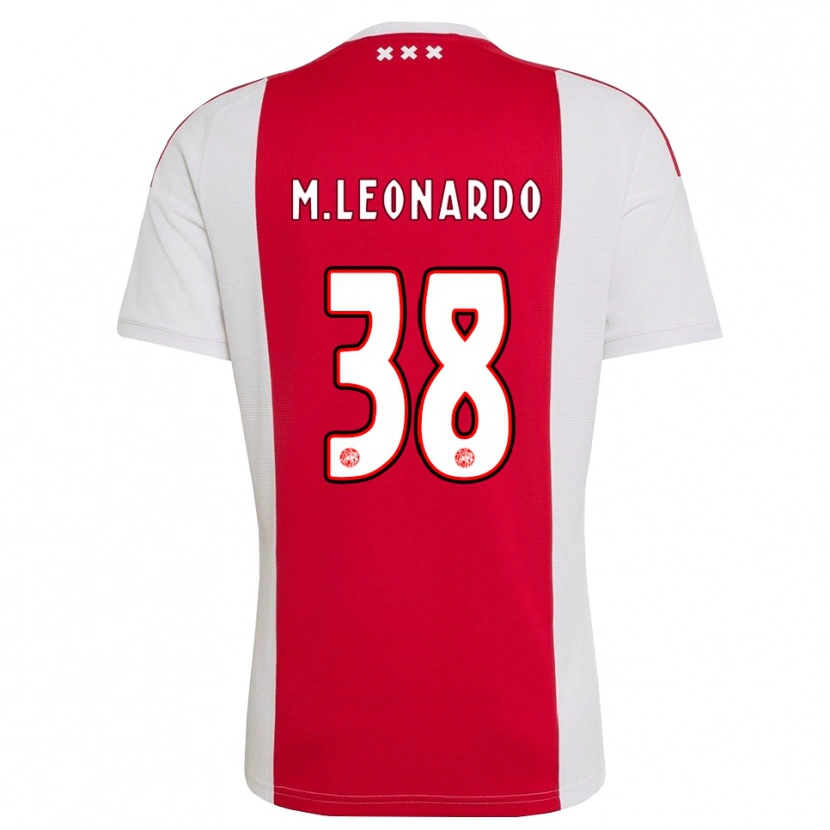 Danxen Børn Marcos Leonardo #38 Rød Hvid Gul Hjemmebane Spillertrøjer 2026/27 Trøje T-Shirt