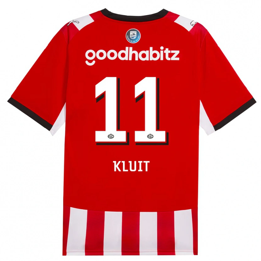Danxen Børn Fabio Kluit #11 Rød Hvid Sort Hjemmebane Spillertrøjer 2026/27 Trøje T-Shirt